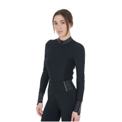 Dames technische trainingspolo met strass Equestro