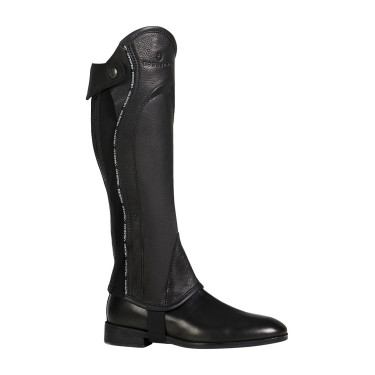 Mini-chaps unisexe en cuir avec liseré contrasté New Equestro