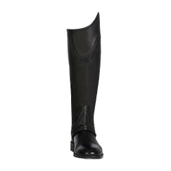 Mini-chaps unisexe en cuir avec liseré contrasté New Equestro
