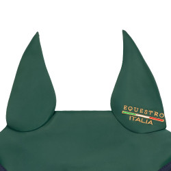 Oorkap in technische stof Equestro X Fise 100 Diepgroene salie / blauw bos