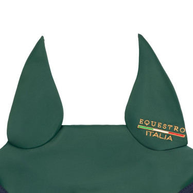 Oorkap in technische stof Equestro X Fise 100 Diepgroene salie / blauw bos