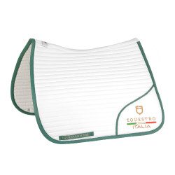 Tapis de dressage avec logo brodé Equestro X Fise 100 Blanc / vert sauge profond Tapis de dressage avec logo brodé Equestro X Fise 100 Blanc / vert sauge profond