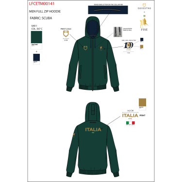 Herenhoodie Equestro X Fise 100 heren