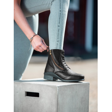 Boots d’équitation à zip latéral Veganza Mountain Horse Noir