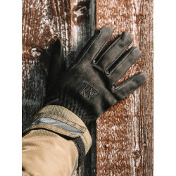 Leren handschoen met fleecevoering Mountain Horse