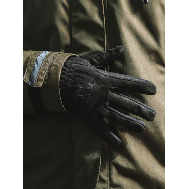 Leren handschoen met fleecevoering Mountain Horse