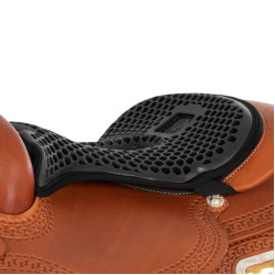 Couvre siège Acavallo Ortho-Pubis Western Gel hexagonal 20 mm Drylex Noir