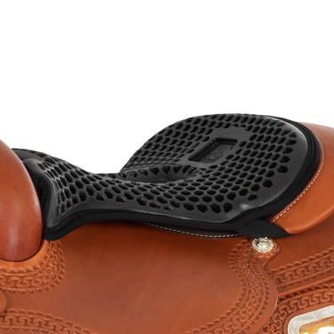 Zadelhoes Acavallo Ortho-Pubis Western Gel hexagonaal 20 mm Drylex Zwart