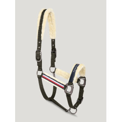 Halster en leadrope Tommy Hilfiger Equestrian Yale met bont Groen camo
