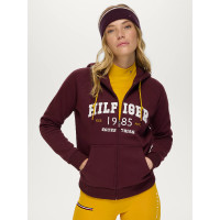 Mills Dames Zipup Hoodie Tommy Hilfiger Equestrian Diep bordeaux