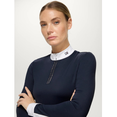 Polo de concours Monica femme Rhinestone Tommy Hilfiger Equestrian manches longues Polo de concours Monica femme Rhinestone Tommy Hilfiger Equestrian manches longues