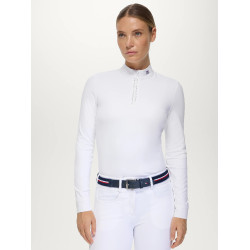 Polo de concours Monica femme Rhinestone Tommy Hilfiger Equestrian manches longues