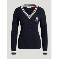 Pull col en V Roseville femme Cable Tommy Hilfiger Equestrian