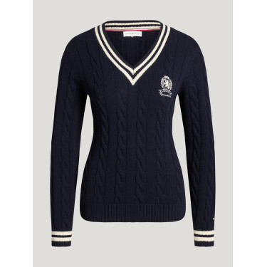 Pull col en V Roseville femme Cable Tommy Hilfiger Equestrian