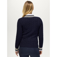 Roseville Dames Kabel V-hals Trui Tommy Hilfiger Equestrian