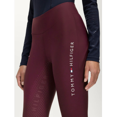 Legging Tommy Hilfiger Equestrian Elmira hiver full grip femme Deep burgundy Bordeaux