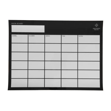 Magnetisch wedstrijdboard 30x40 cm zwart voor paardensport