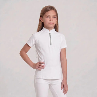 Meisjes wedstrijdshirt paardrijden oudroze 160 | Equi-Clic Meisjes wedstrijdshirt paardrijden oudroze 160 | Equi-Clic