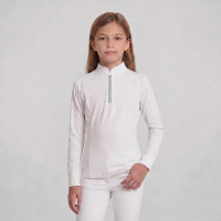 Polo de concours Kentucky fille classique manches longues glitter Blanc Polo de concours Kentucky fille classique manches longues glitter Blanc