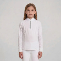 Polo de concours Kentucky fille classique manches longues glitter Blanc Polo de concours Kentucky fille classique manches longues glitter Blanc