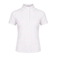 Wedstrijdshirt paardrijden meisje kort mouw wit maat 160