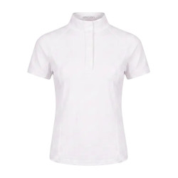 Wedstrijdshirt paardrijden meisje kort mouw wit maat 160