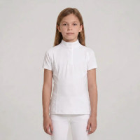 Polo de concours Kentucky fille classique manches courtes Blanc Polo de concours Kentucky fille classique manches courtes Blanc