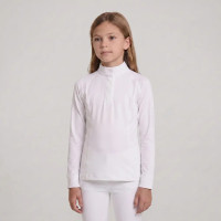 Polo de concours Kentucky fille classique manches longues Blanc