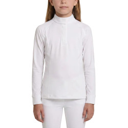 Meisjes wedstrijdshirt wit langemouw maat 160 | Ruitersport