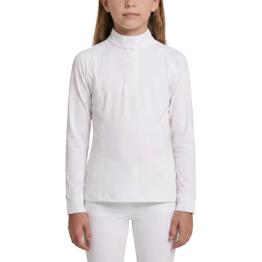 Meisjes wedstrijdshirt wit langemouw maat 160 | Ruitersport