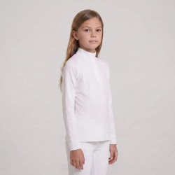 Meisjes wedstrijdshirt wit langemouw maat 160 | Ruitersport