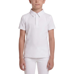 Jongens wedstrijdshirt wit kort mouw 160 | Ruitersport