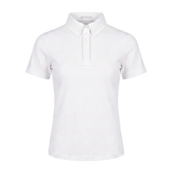 Jongens wedstrijdshirt wit kort mouw 160 | Ruitersport