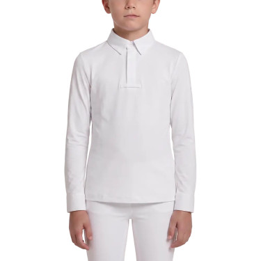 Wedstrijdshirt jongens 160 lange mouw – paardensport