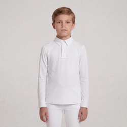 Wedstrijdshirt jongens 160 lange mouw – paardensport