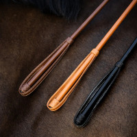 Springzweep 65 cm volnerfleer lichtbruin | Ruitersport