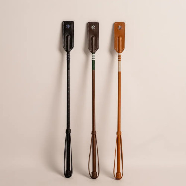 Springzweep 65 cm volnerfleer lichtbruin | Ruitersport