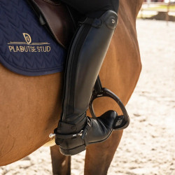 RVS paardrijsporen met rubber en rowelwieltje 30 mm