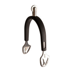 RVS paardrijsporen met rubber en rowelwieltje 30 mm