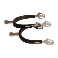 Sporen stainless steel rubber met medium wiel Rowell 30mm Velari Roestvrij staal Zilver