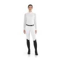 Wedstrijdpolo Rita Ego7 lange mouwen dames Marine wit Marineblauw