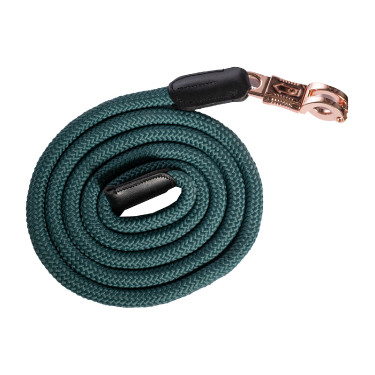 Longe Rosegold Glamour Style musketonhaak antislip HKM Petroleum / roségoud Longe Rosegold Glamour Style musketonhaak antislip HKM Petroleum / roségoud
