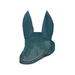 Bonnet anti-mouches Rosegold Glamour Style HKM Pétrole / or rose