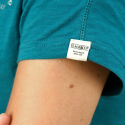 T-Shirt Femme Ocana Flags & Cup Bleu émeraude T-Shirt Femme Ocana Flags & Cup Bleu émeraude