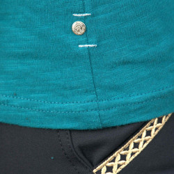 T-Shirt Femme Ocana Flags & Cup Bleu émeraude T-Shirt Femme Ocana Flags & Cup Bleu émeraude