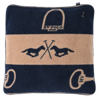 Kussen HV Polo Gwenny print Marine / camel Blauw