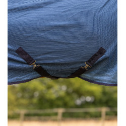 Couverture anti-mouches Waldhausen FlyControl avec couvre-cou Bleu