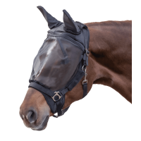 Masque anti-mouches Waldhausen pour licol Premium protection des oreilles Noir