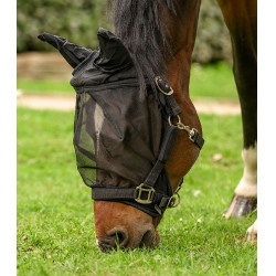 Masque anti-mouches équitation Waldhausen avec oreilles Masque anti-mouches équitation Waldhausen avec oreilles