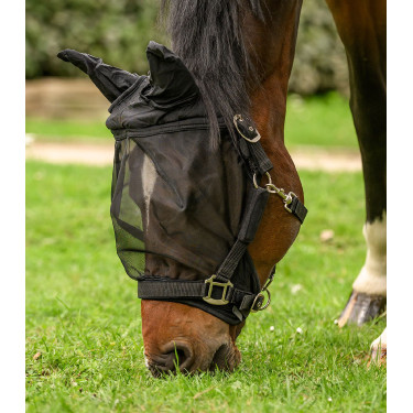 Masque anti-mouches équitation Waldhausen avec oreilles Masque anti-mouches équitation Waldhausen avec oreilles